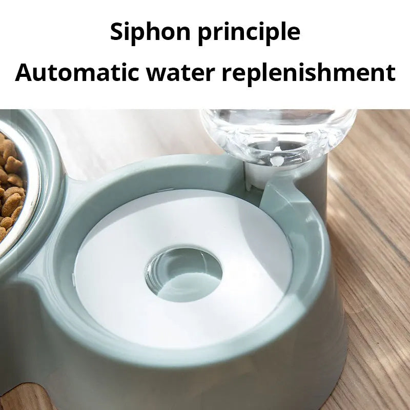 Cat Bowl Fountain Automatic Food Water Feeder