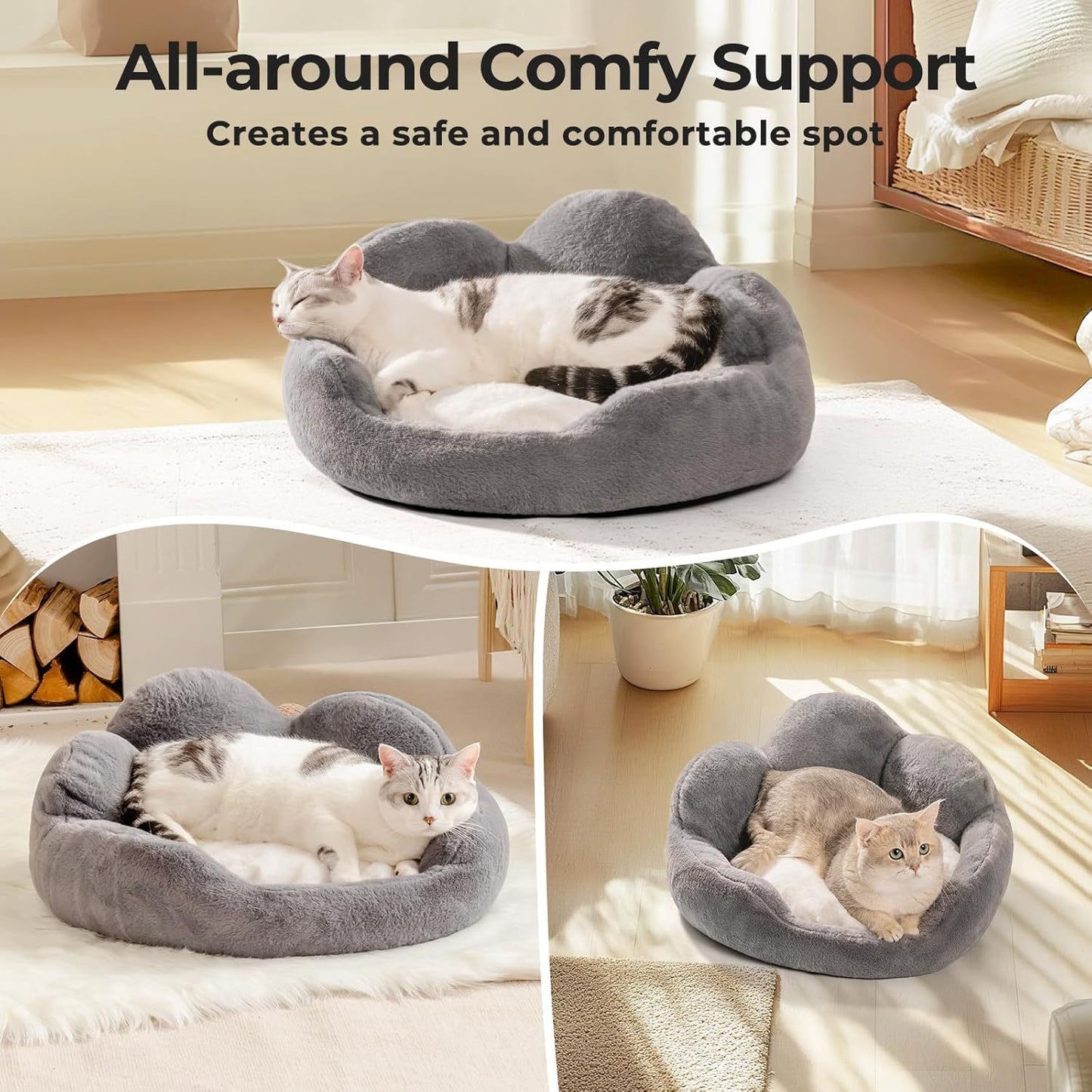 Fluffy Dog Bed Washable Cat Couch Bed