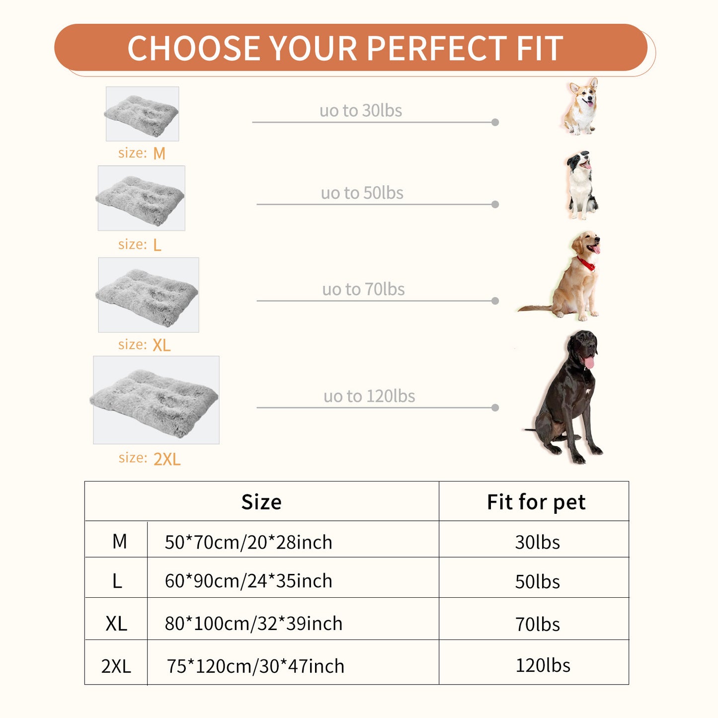 Fluffy Dog Crate Soft Pad , Soft Warm Dog Crate Mat Non Slip Bottom