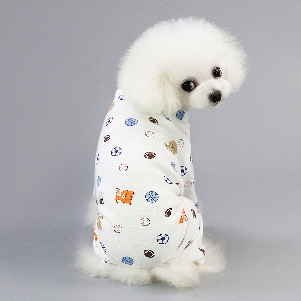 Pet Four-Legged Cotton Dog Pajamas
