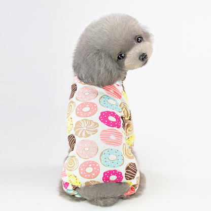 Pet Four-Legged Cotton Dog Pajamas