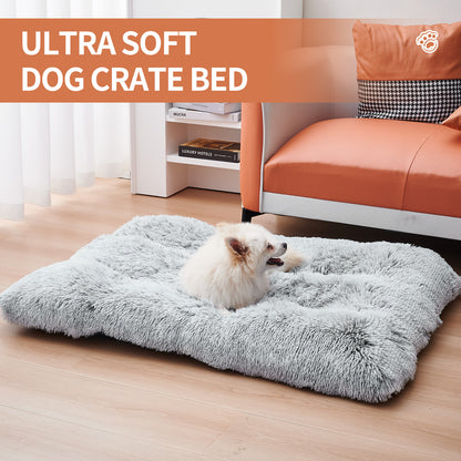 Fluffy Dog Crate Soft Pad , Soft Warm Dog Crate Mat Non Slip Bottom