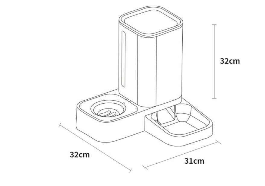 Automatic Water Storage Double Plastic Pet Bowl