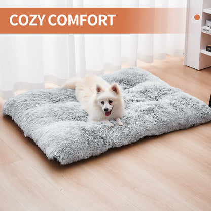 Fluffy Dog Crate Soft Pad , Soft Warm Dog Crate Mat Non Slip Bottom