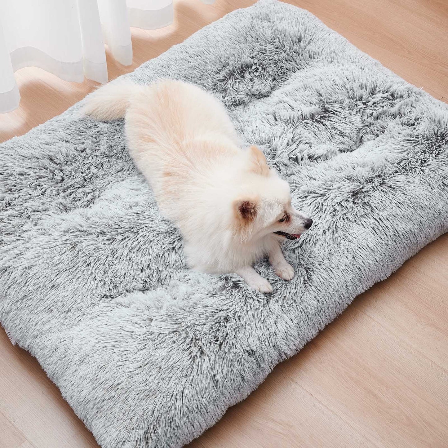 Fluffy Dog Crate Soft Pad , Soft Warm Dog Crate Mat Non Slip Bottom